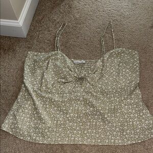 Abercrombie Olive Floral Camisole